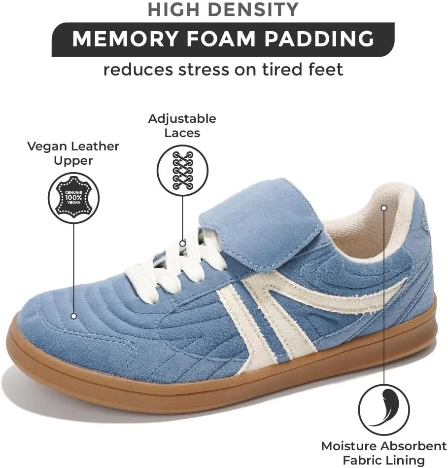 Project Cloud Womens Sneakers - Memory Foam Casual Shoes for Women Footwear Lace Up Women's Fashion Sneakers - Non-Slip Comfortable Trendy Shoes Womens (Madrid)