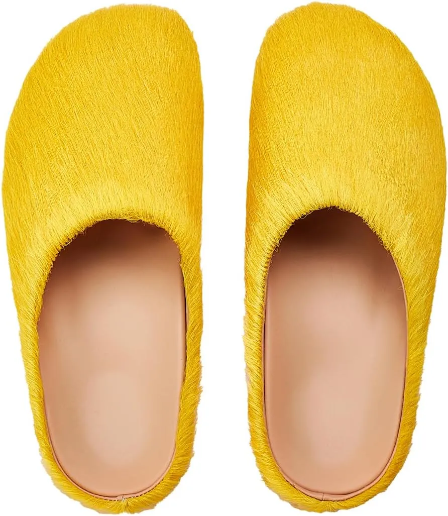 Real Fur Slides Mules for Women Round Toe Slip on Sandals Fuzzy Luxury Platform Clogs Slippers Comfortable Fashion Cute Shoes