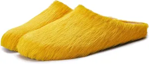 Real Fur Slides Mules for Women Round Toe Slip on Sandals Fuzzy Luxury Platform Clogs Slippers Comfortable Fashion Cute Shoes
