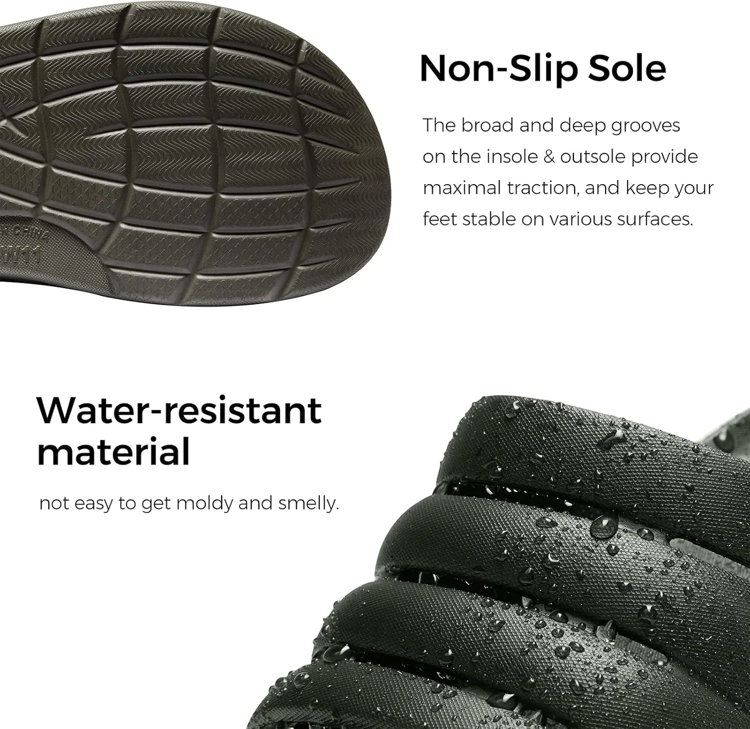 Recovery Sandals for Men and Women Orthotic Plantar Fasciitis Sandals with Arch Support Unisex Thick Slides with Cushion