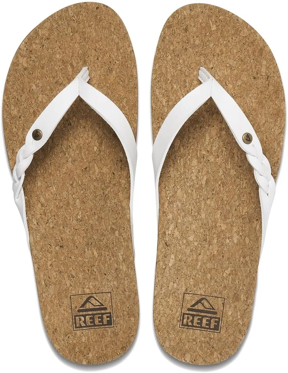 REEF Cushion Court Twist Women's Flip Flop, Molded Cushion Footbed, Arch Support