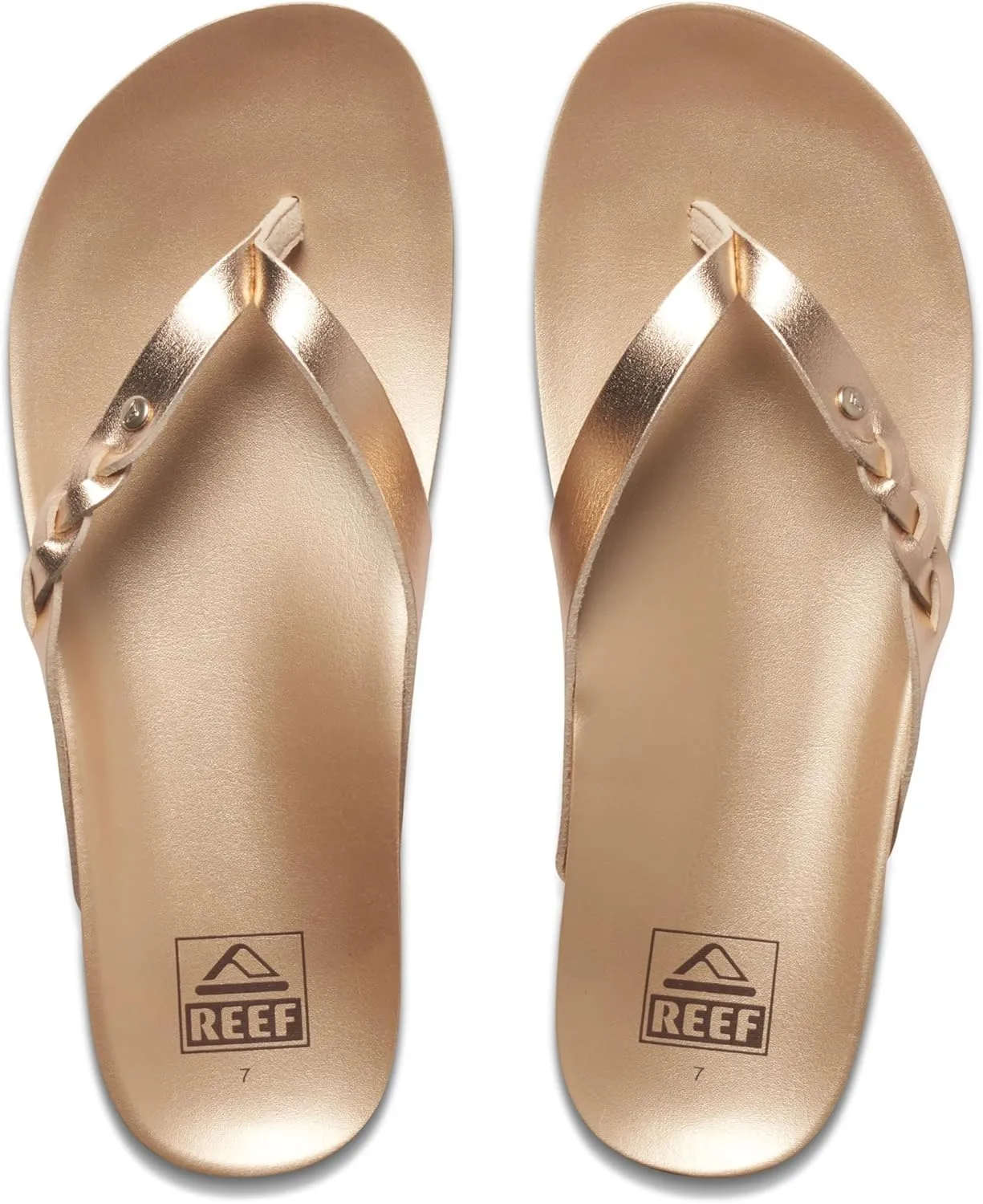 REEF Cushion Court Twist Women's Flip Flop, Molded Cushion Footbed, Arch Support