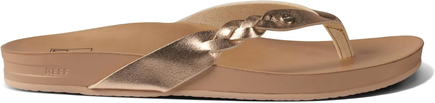 REEF Cushion Court Twist Women's Flip Flop, Molded Cushion Footbed, Arch Support