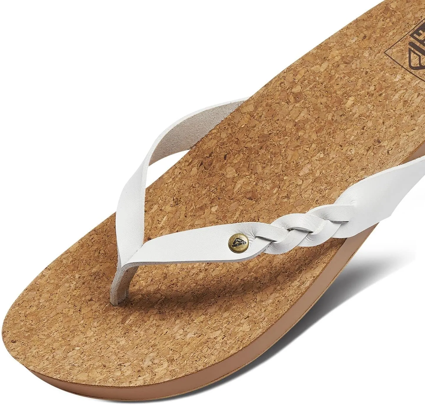 REEF Cushion Court Twist Women's Flip Flop, Molded Cushion Footbed, Arch Support