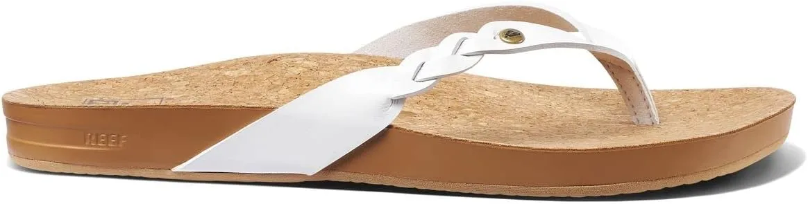 REEF Cushion Court Twist Women's Flip Flop, Molded Cushion Footbed, Arch Support