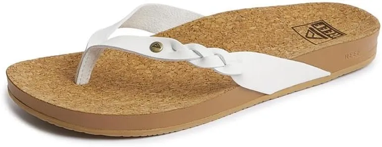 REEF Cushion Court Twist Women's Flip Flop, Molded Cushion Footbed, Arch Support
