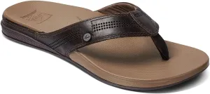 REEF Cushion Lux Men's Flip Flop, Ultra Soft Cushion Footbed, Full Grain Leather Strap