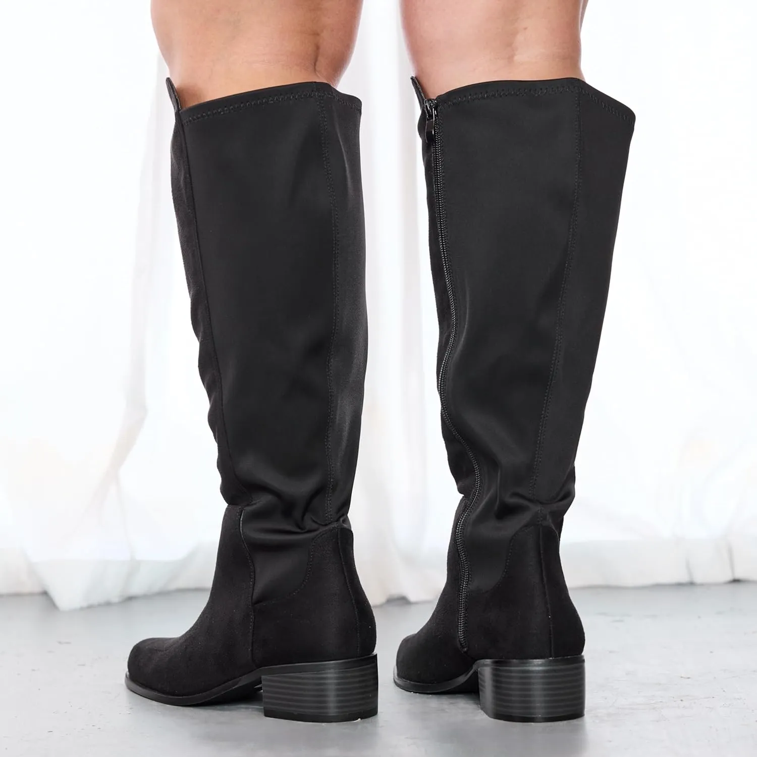 RF ROOM OF FASHION Women's Wide Calf Knee High Riding Boots