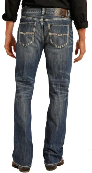Rock & Roll Denim Relaxed Fit Straight Bootcut Jeans #M0S8553