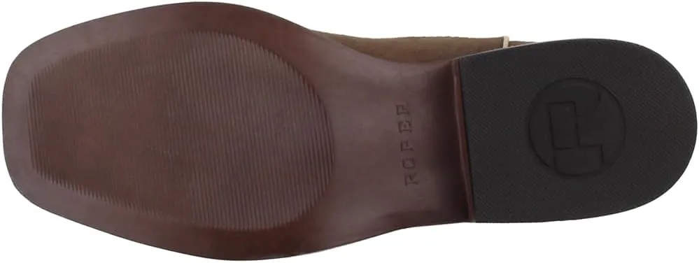 ROPER Mens American Patriotic Square Toe Pull On Casual Boots Mid Calf - Brown