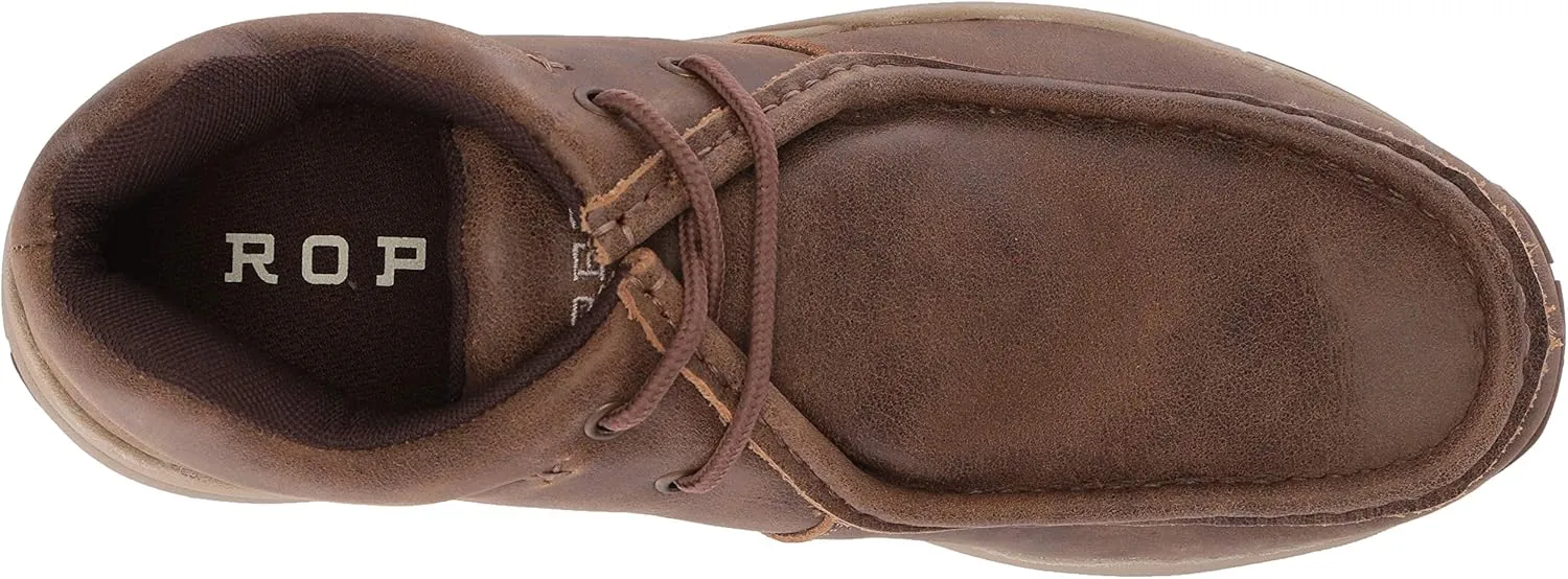ROPER Mens Clearcut Embossed Textured Round Toe Chukka Casual Boots Ankle - Brown