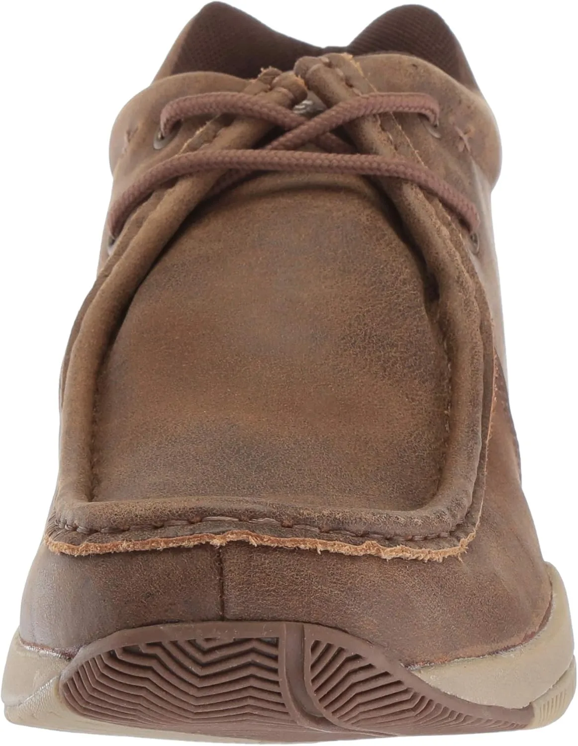 ROPER Mens Clearcut Embossed Textured Round Toe Chukka Casual Boots Ankle - Brown