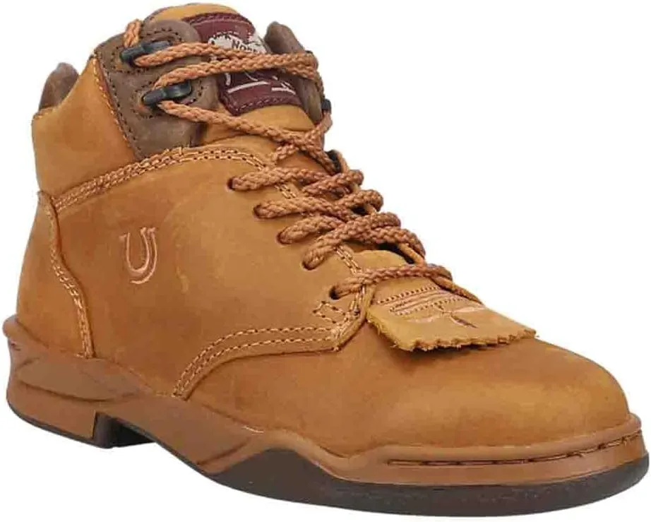 ROPER Womens Horseshoe Kiltie Round Toe Hiking Casual Boots Ankle - Brown