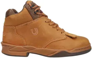 ROPER Womens Horseshoe Kiltie Round Toe Hiking Casual Boots Ankle - Brown