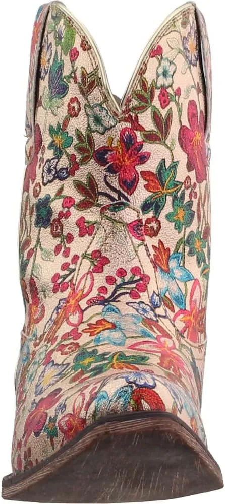 ROPER Womens Ingrid Floral Metallic Snip Toe Casual Boots Ankle Low Heel 1-2" - Multi