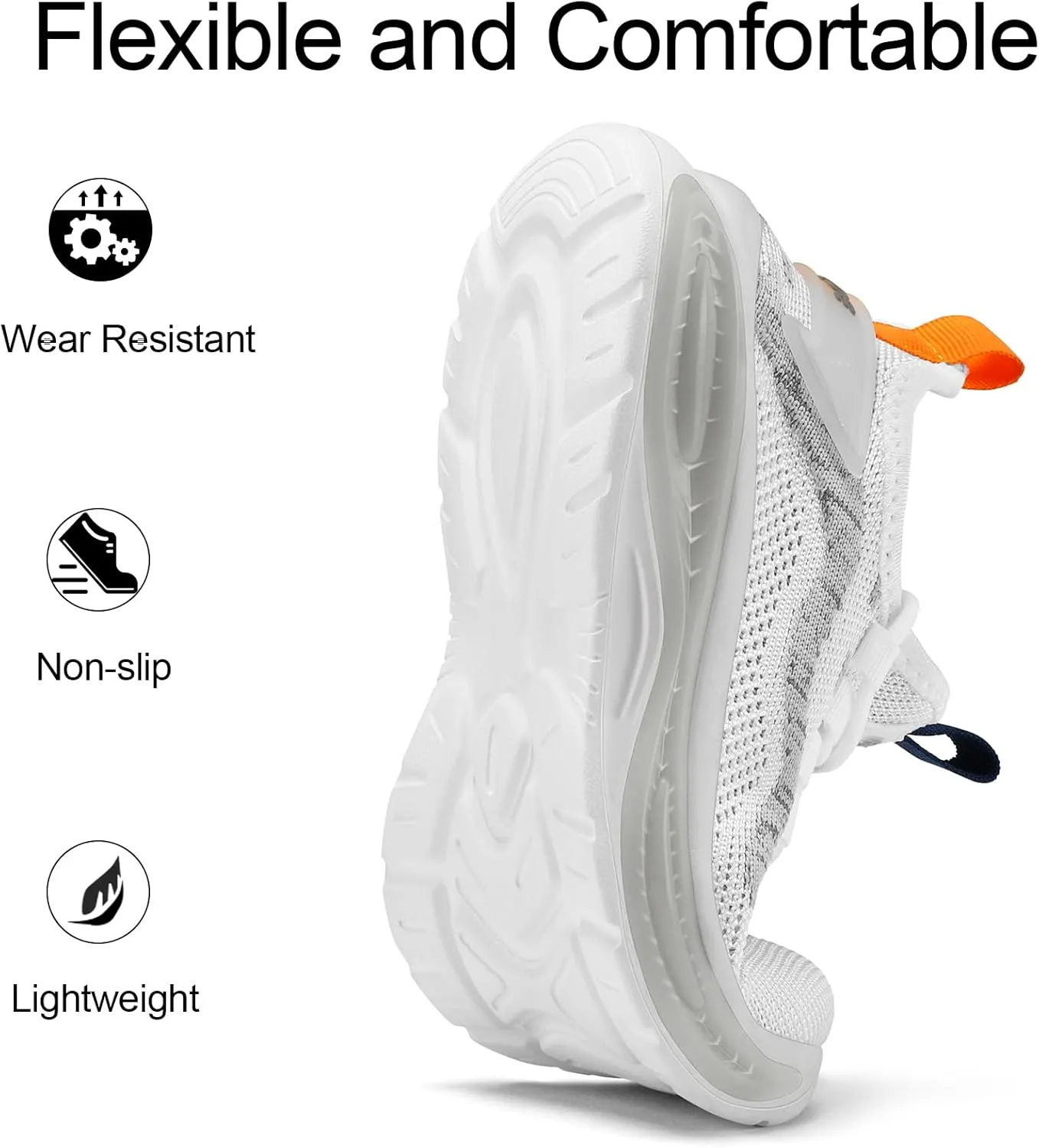RUNSIDE Boys Girls Sneakers, Lace up Kids Tennis Shoes for Walking/Running Lightweight Breathable Gym Shoes Outdoor, Little Kid/Big Kid
