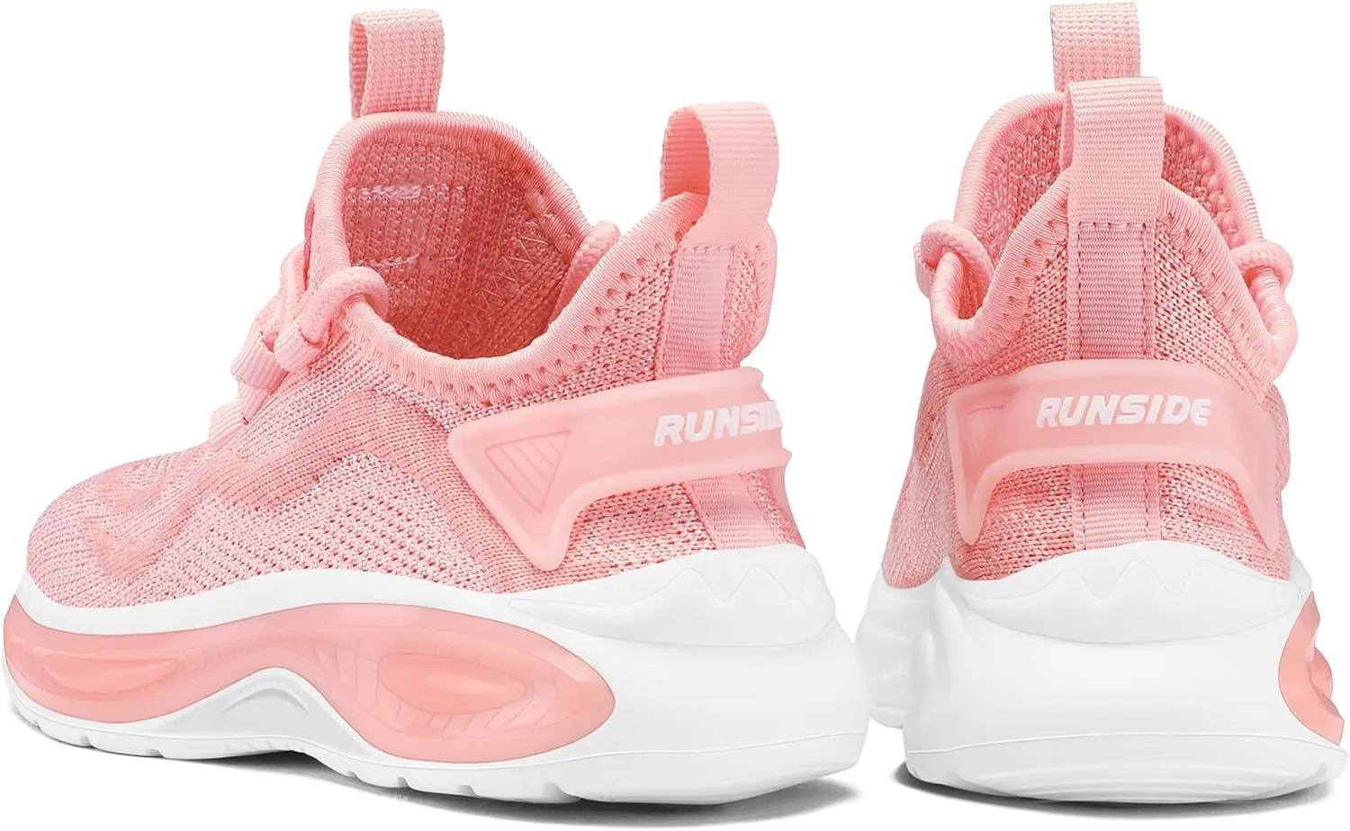 RUNSIDE Boys Girls Sneakers, Lace up Kids Tennis Shoes for Walking/Running Lightweight Breathable Gym Shoes Outdoor, Little Kid/Big Kid
