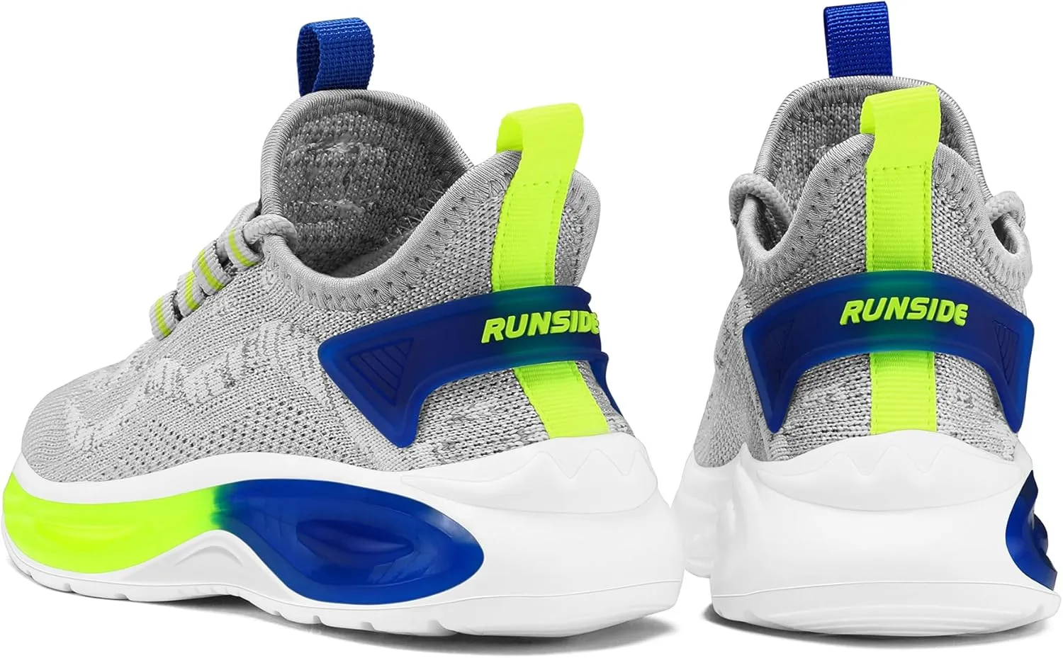 RUNSIDE Boys Girls Sneakers, Lace up Kids Tennis Shoes for Walking/Running Lightweight Breathable Gym Shoes Outdoor, Little Kid/Big Kid