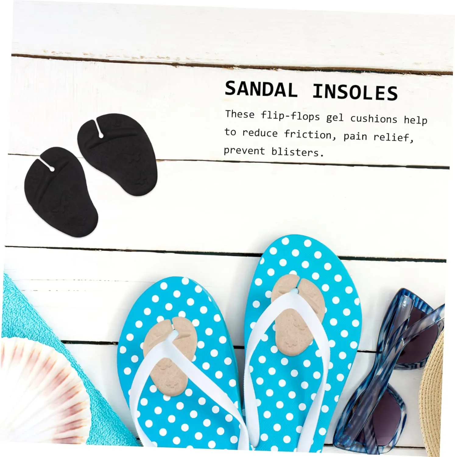 SAFIGLE 3sets 3 Pairs Gel Pads Non Slip Sandal Cushions for Toe Protection Shock Absorbing Insoles for Women Transparent Options 3pairs*3