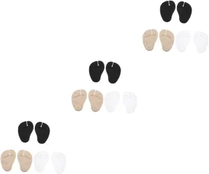 SAFIGLE 3sets 3 Pairs Gel Pads Non Slip Sandal Cushions for Toe Protection Shock Absorbing Insoles for Women Transparent Options 3pairs*3