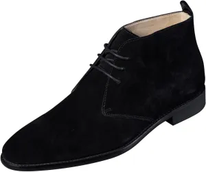 Santimon Chukka Boots Mens Black Dress Casual Suede Leather Chelsea Boots Fashion Formal Business Ankle Boots for Men