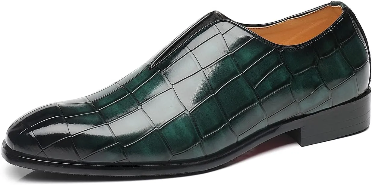 Santimon Mens Loafer Shoes Slip On Dress Casual Shoes Driving Prom Party Wedding Business Smoking Slippers