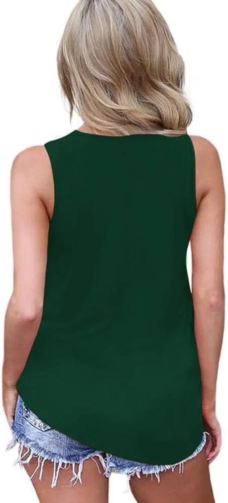 Sarin Mathews Womens Tank Tops Summer Sleeveless Shirts Criss Cross Casual Basic Tee Shirts Tops Blouses