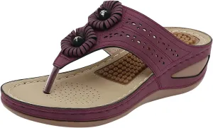 SBGMoSJ Orthopedic Dress Sandals for Women Casual Sandals for Women Comfort Wide Sandals for Women Dressy Women's Comfortable Wedge Sandals Orthopedic Diabetic Walking Shoes Womens Short Heels