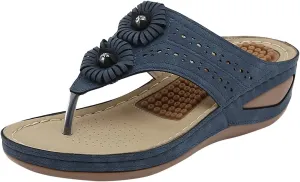 SBGMoSJ Orthopedic Dress Sandals for Women Casual Sandals for Women Comfort Wide Sandals for Women Dressy Women's Comfortable Wedge Sandals Orthopedic Diabetic Walking Shoes Womens Short Heels