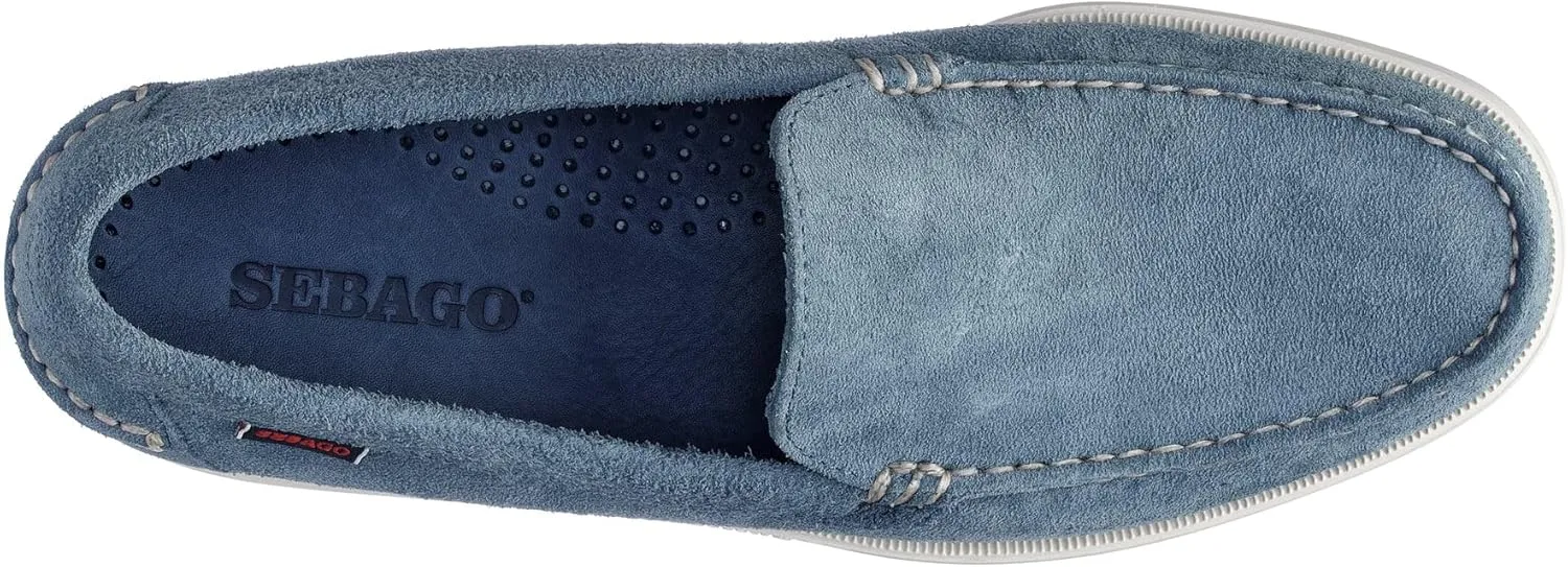 Sebago Frank Boat Roughout Loafers for Men- Handsewn Roughout Leather Shoes with Leather Sock Lining and Non-Marking, Non-Slip Siped Rubber Soles