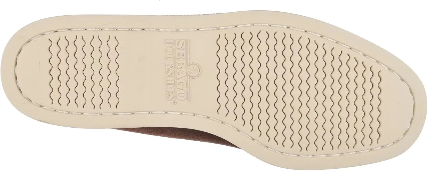 Sebago Frank Boat Roughout Loafers for Men- Handsewn Roughout Leather Shoes with Leather Sock Lining and Non-Marking, Non-Slip Siped Rubber Soles