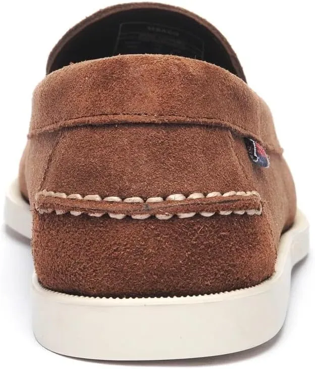 Sebago Frank Boat Roughout Loafers for Men- Handsewn Roughout Leather Shoes with Leather Sock Lining and Non-Marking, Non-Slip Siped Rubber Soles
