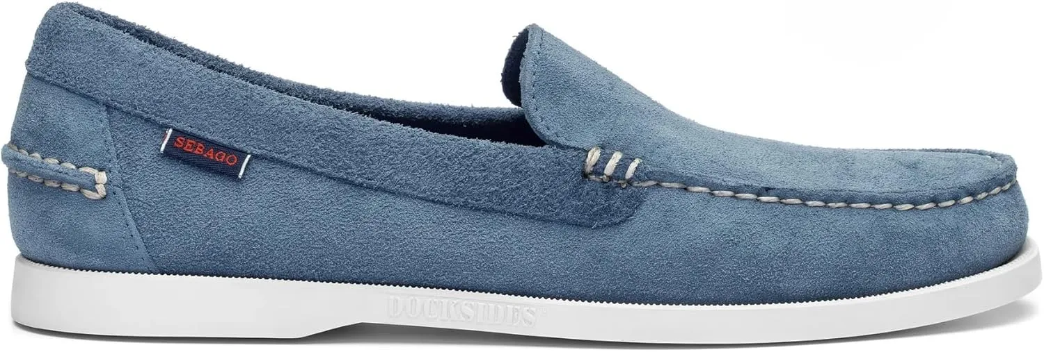 Sebago Frank Boat Roughout Loafers for Men- Handsewn Roughout Leather Shoes with Leather Sock Lining and Non-Marking, Non-Slip Siped Rubber Soles