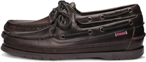 Sebago Schooner Waterproof Boat Shoes - Leather Moccasins for Men Featuring 360-Degree Rawhide Lacing and Non-Marking Slip-Resistant Soles
