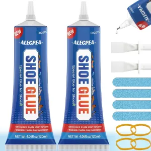 Shoe Glue Sole Repair Kit, Shoe Repair Adhesive, Super Glue for Sneakers, Boots, Leather, Handbags, Soles, Heels