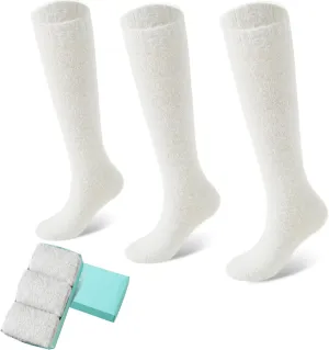SISOSOCK 5 Pairs Fuzzy Soft Cozy Comfortable Socks for Women, Casual Sleep Comfy Socks, Perfect Warm Winter Gifts for Women
