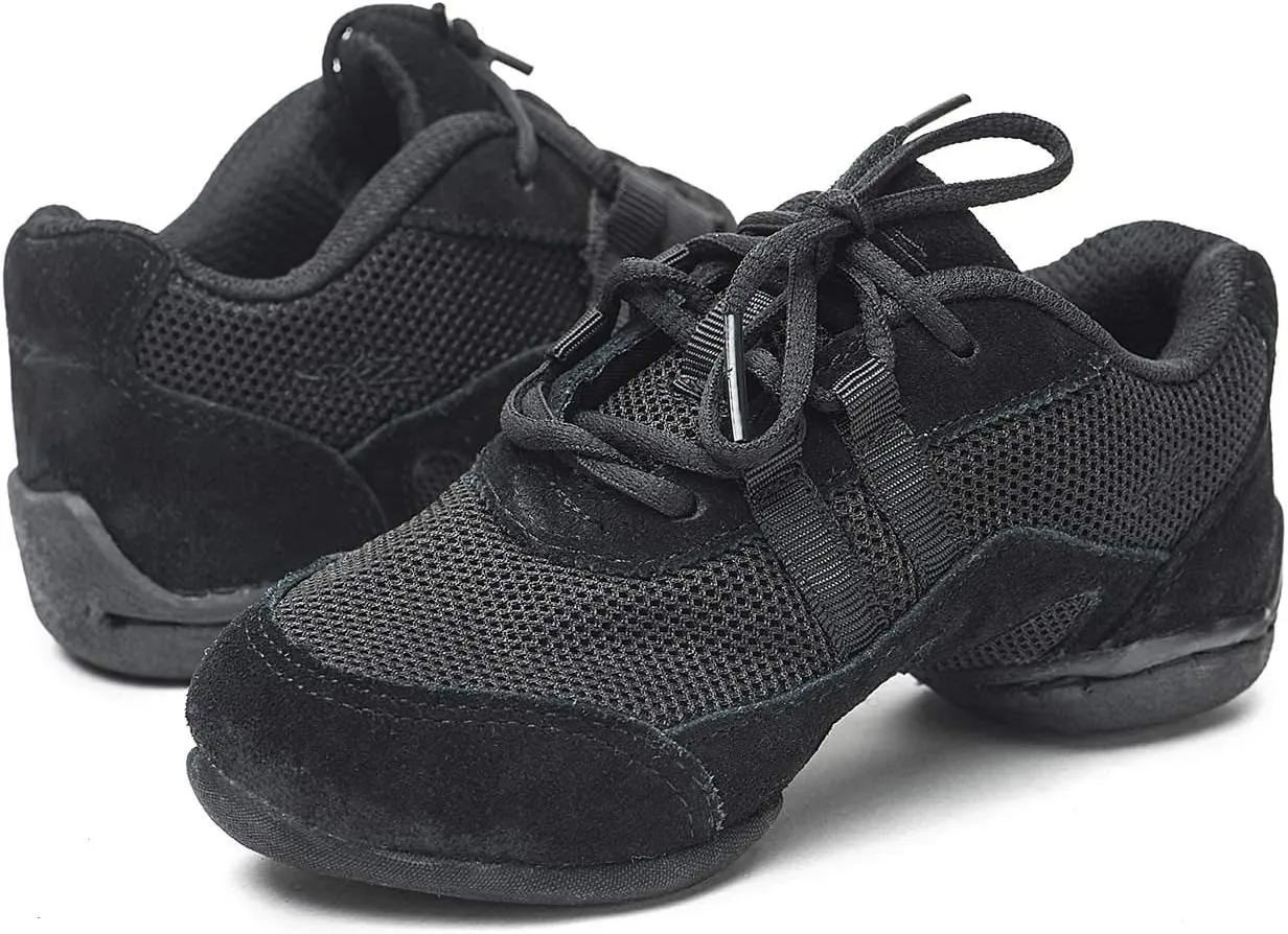 Skazz by Sansha Unisex-Child Dance Studio Exercise Sneakers Canvas Mesh Suede Split-Sole Airy (US 9 / Skazz B M)