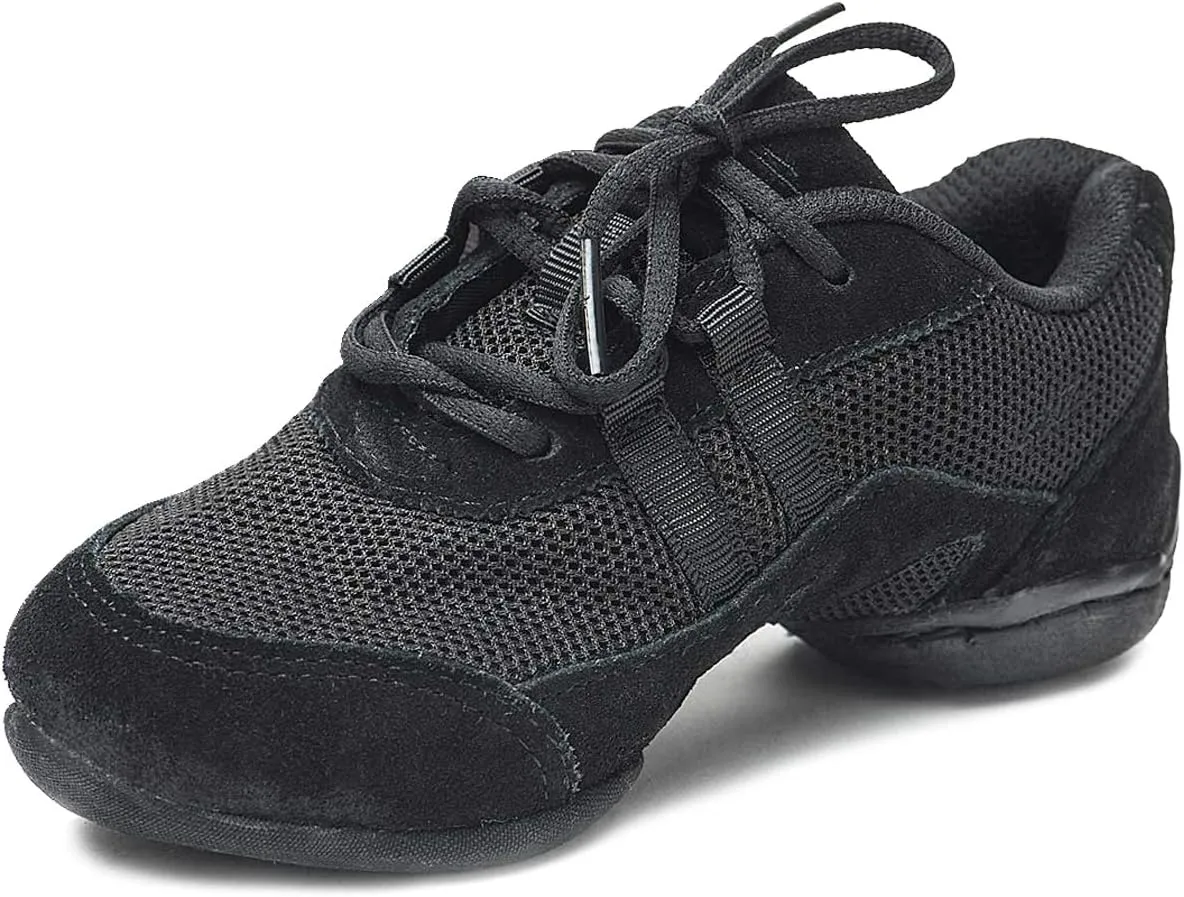 Skazz by Sansha Unisex-Child Dance Studio Exercise Sneakers Canvas Mesh Suede Split-Sole Airy (US 9 / Skazz B M)