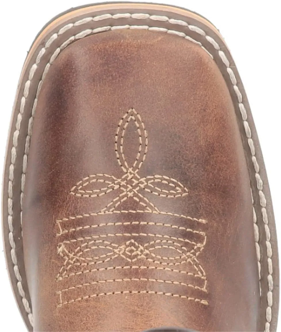 Smoky Toddler's Stars and Stripes Patriotic Western Cowboy Boots - Vintage Brown