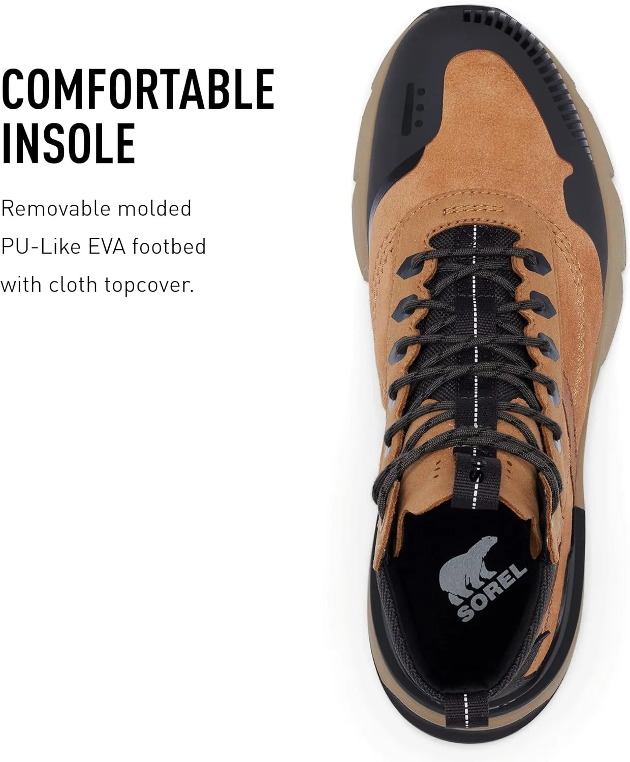 Sorel Men's Kinetic Rush MID WP Sneaker — Waterproof Suede Sneakers