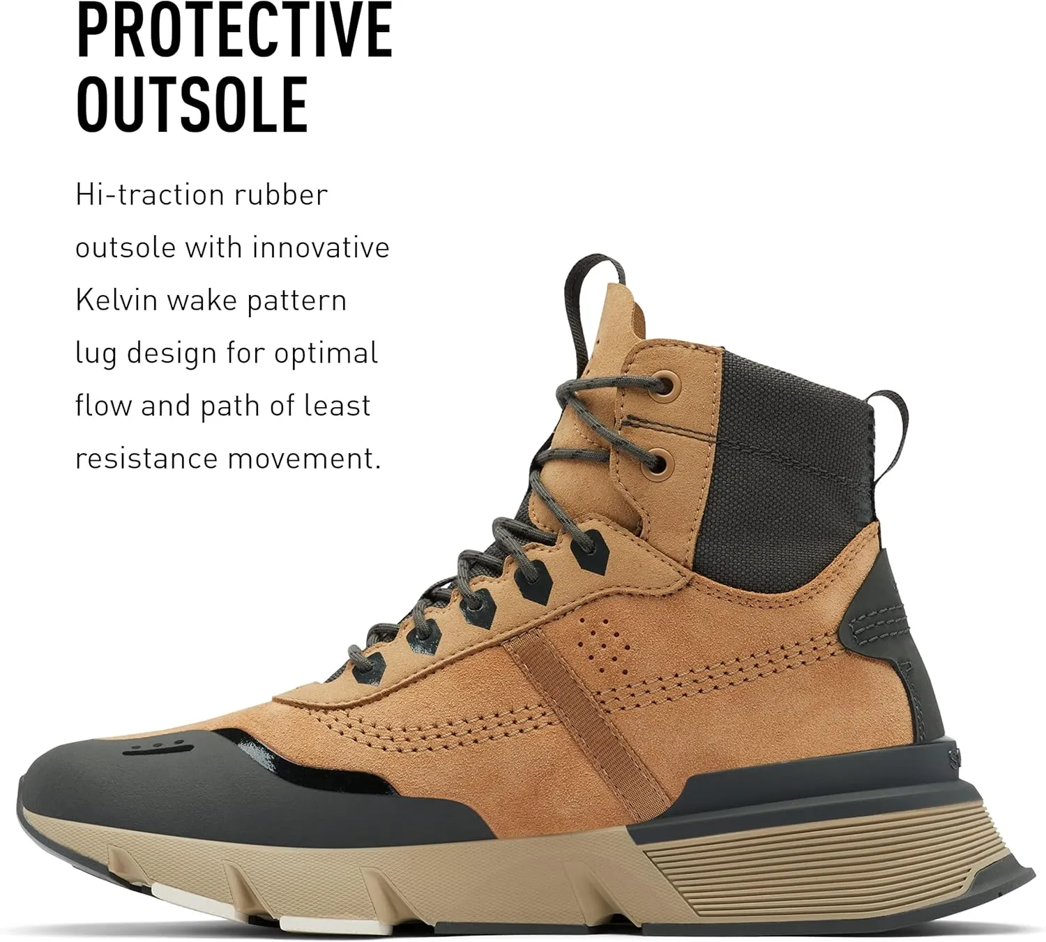 Sorel Men's Kinetic Rush MID WP Sneaker — Waterproof Suede Sneakers