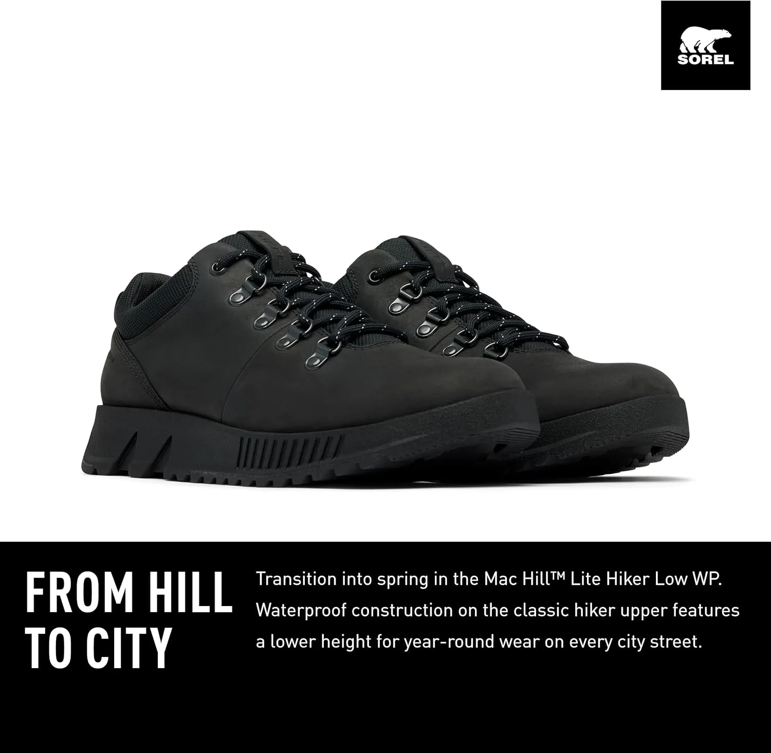 SOREL Men's Mac Hill Lite Hiker Low Waterproof Sneaker