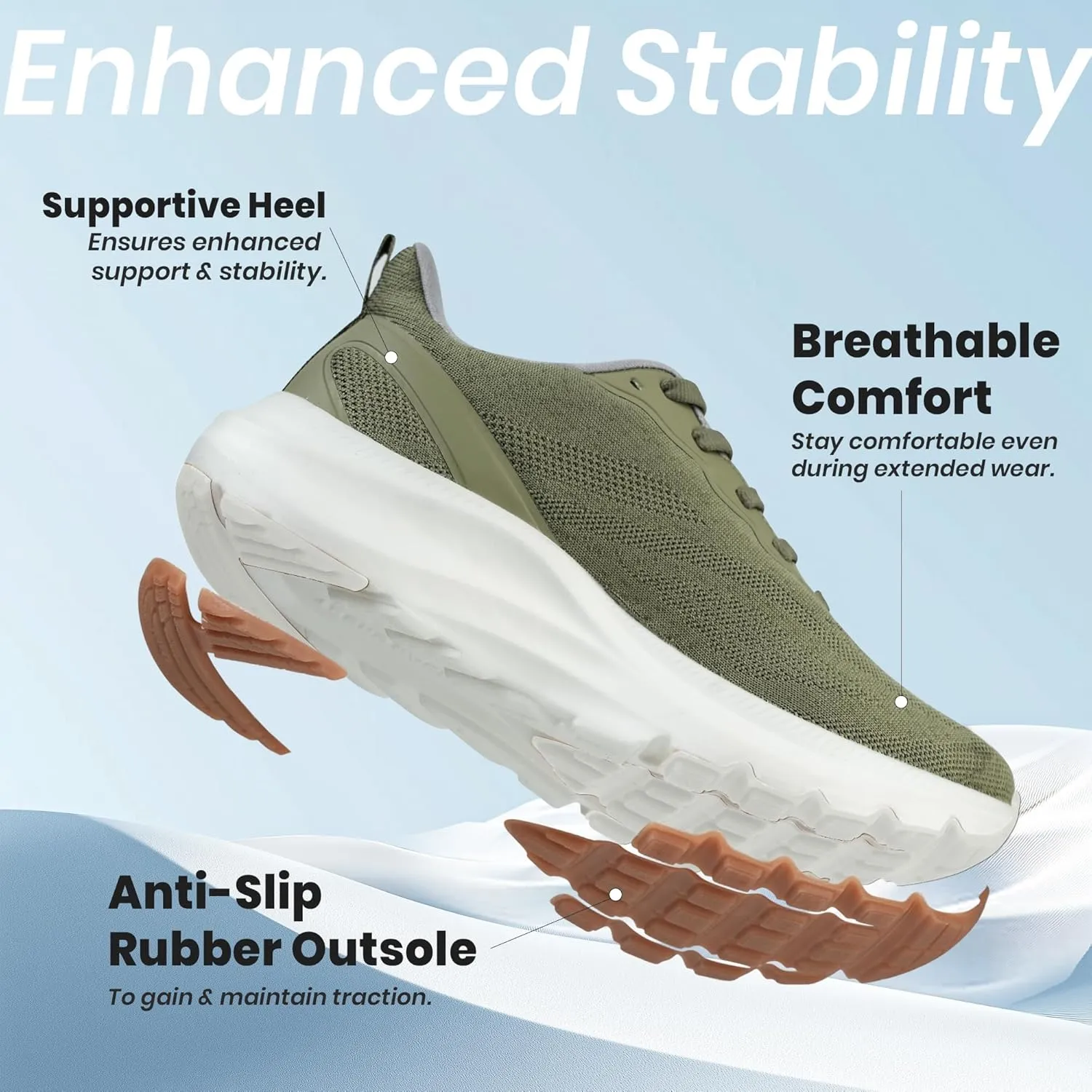 starmerx Women's Waterproof Breathable Utility Sneakers Lightweight Slip-Resistant Walking Shoes for All-Day Comfort