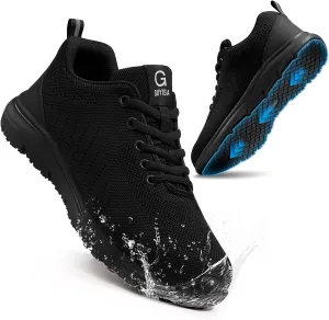 Steel Toe Shoes for Men Lightweight Work Shoes Construction Industrial Work Tennis Shoes Safety Shoes Comfortable Steel Toe Sneakers for Men Women