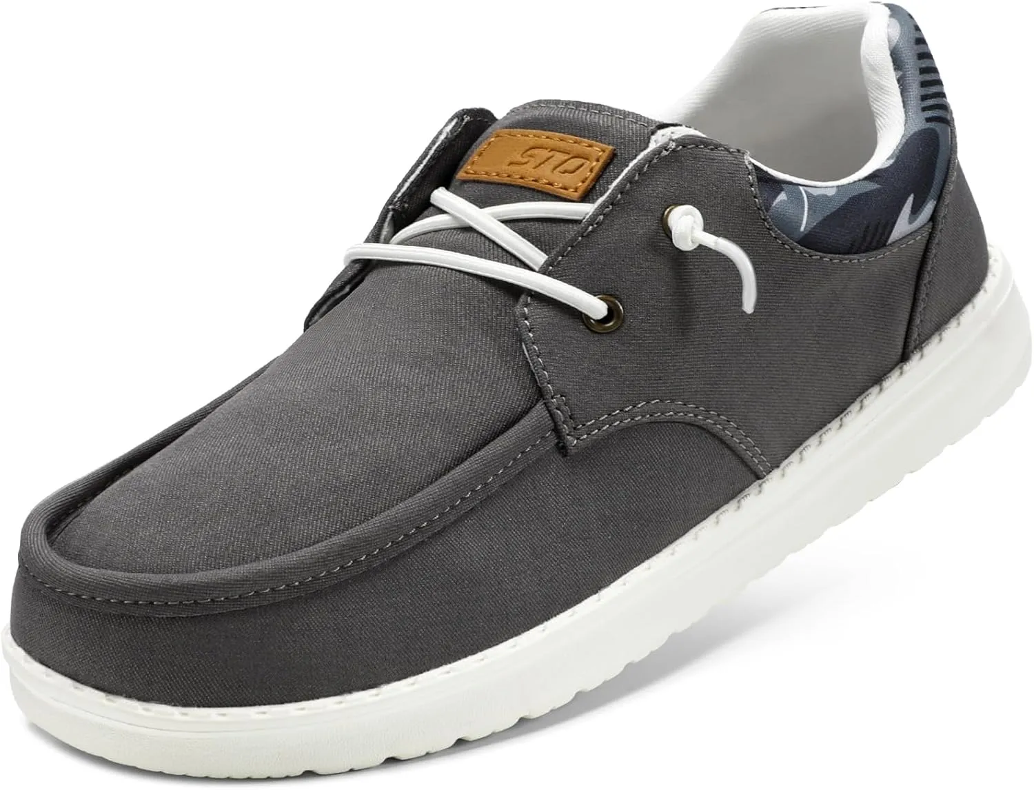 STQ Men's Lace up Loafers丨Orthopedic Ultralight Boat Casual Shoes with Arth Support