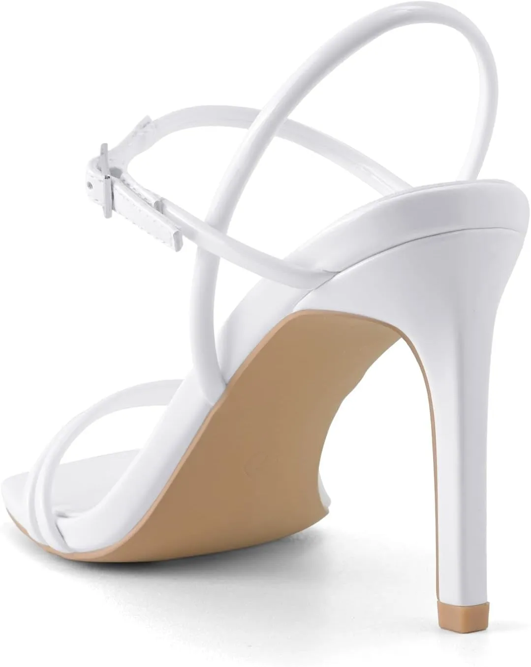 Strappy Heels for Women Stiletto High Heeled Sandals Square Open Toe Ankle Buckle Strap Dress Wedding Party shoes