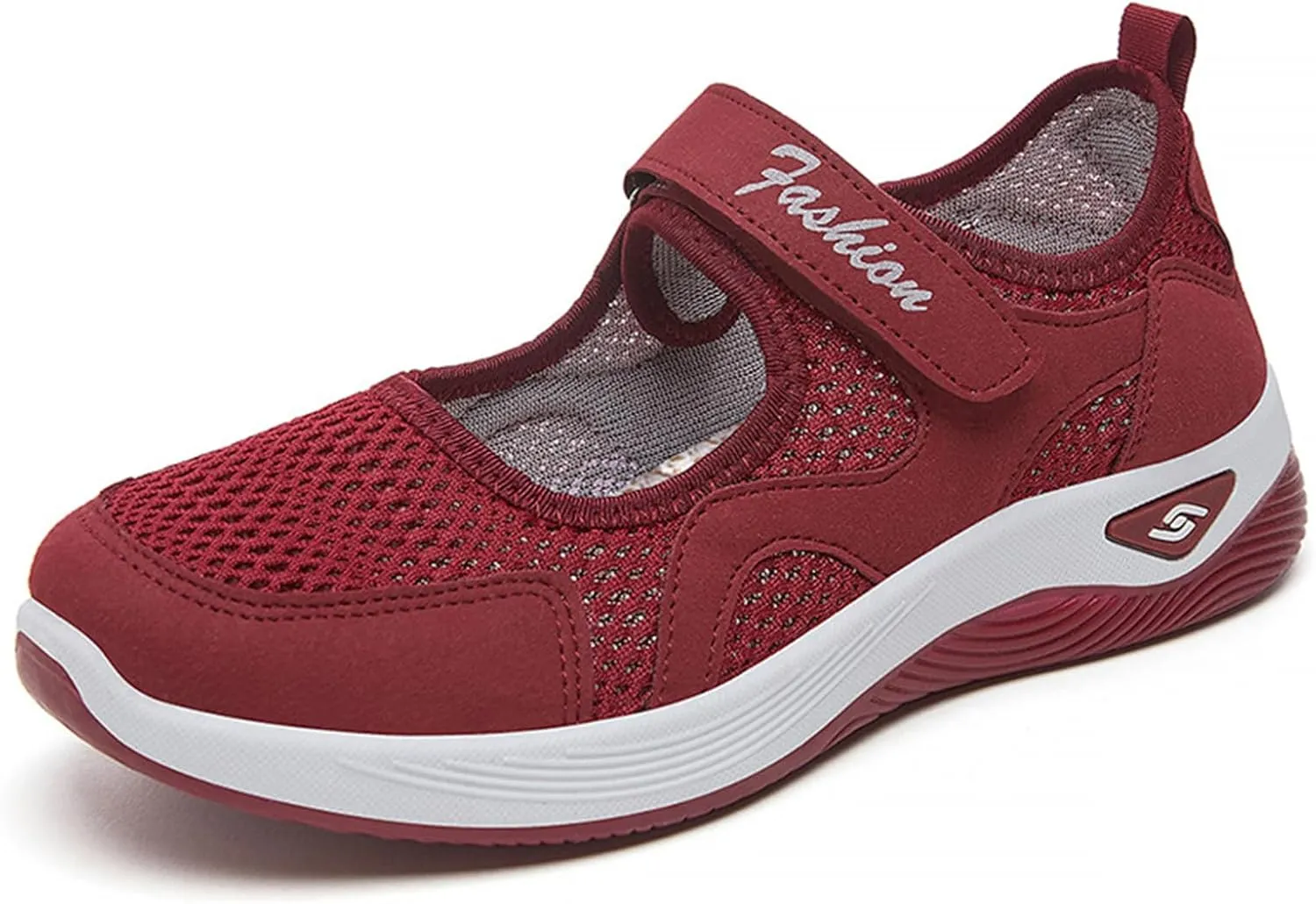 Summer Walking Shoes Women Non-Slip Adjustable Breathable Wedges Slip-On Sneaker Casual Nursing Orthotic Lightweight Shoes Fashion Arch Support Closed Toe Shoe