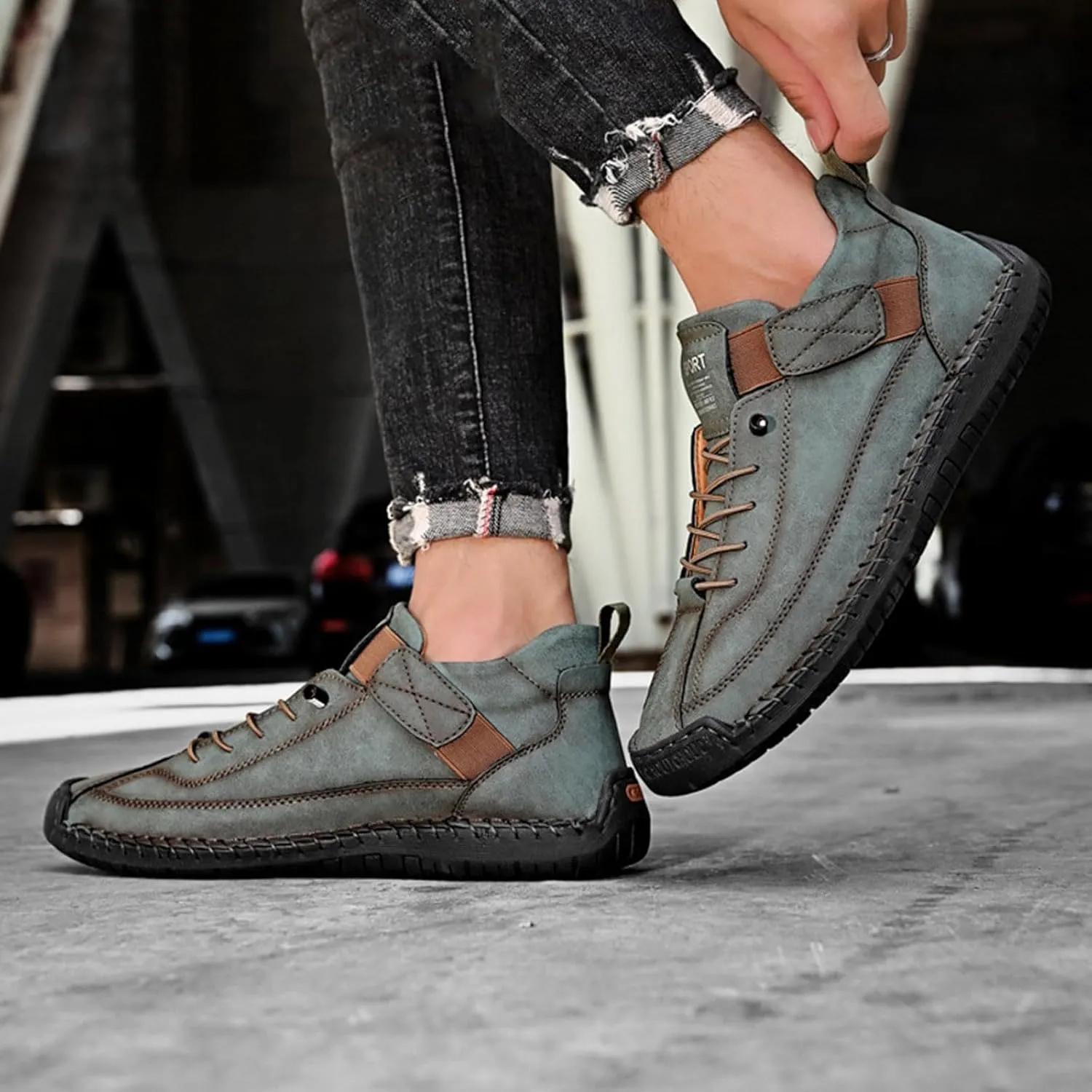 Tennis Walking Shoes Men's Fashionable and Comfortable Low Top Workwear Wear Outdoor Casual Shoes