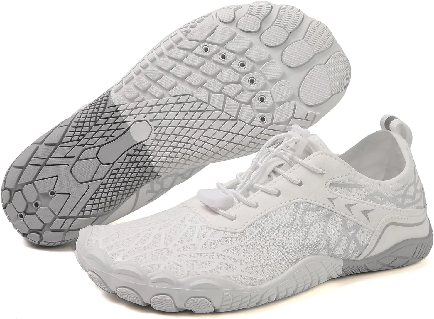 Thatrich Hike Barefoot Shoes for Women Men Wide Toe Box Sneakers Non-Slip Waterproof Comfy Breathable Water Shoe Hiking Travel Athletic Zero Drop Running Grounded Footwear Lightweight Casual Unisex