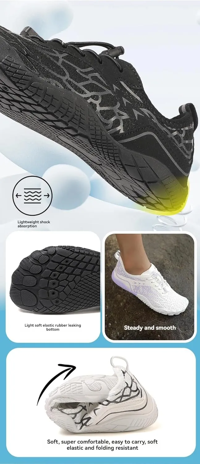Thatrich Hike Barefoot Shoes for Women Men Wide Toe Box Sneakers Non-Slip Waterproof Comfy Breathable Water Shoe Hiking Travel Athletic Zero Drop Running Grounded Footwear Lightweight Casual Unisex